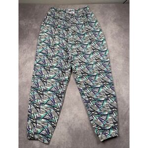VTG 80s California Gecko Men L Jogger Pants Retro Abstract Surf Beach Miami USA